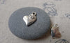 Accessories - 50 Pcs Of Antique Silver Heart Charms 10x11mm A7253