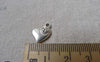 Accessories - 50 Pcs Of Antique Silver Heart Charms 10x11mm A7253