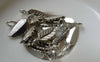 Accessories - 50 Pcs Of Antique Silver Leaf Charms 8x15mm  A6344
