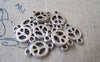 Accessories - 50 Pcs Of Antique Silver Peace Symbol Connector Charms 10x16mm A3728