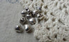 Accessories - 50 Pcs Of Antique Silver Rondelle 3D Heart Beads 6mm A6291