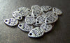 Accessories - 50 Pcs Of Antique Silver Tear Drop Charms Double Sided 8x11mm A1299