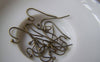 Accessories - 50 Pcs Of Antiqued Bronze Brass Ball End Fish Hook Earwire   10mm A4594