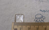 Accessories - 50 Pcs Of Clear Glass Dome Square Cabochon Cameo 12mm A7204