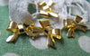 Accessories - 50 Pcs Of Gold Tone Bow Tie Knot Charms 11x15mm A793