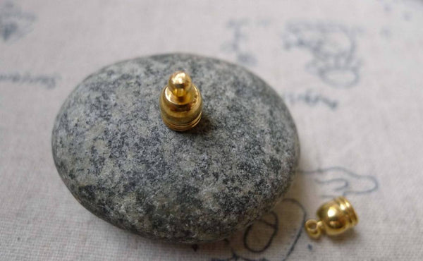 Accessories - 50 Pcs Of Gold Tone Brass Bead Tassel Caps Charms 6x8.5mm A6069