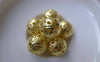 Accessories - 50 Pcs Of Gold Tone Filigree Ball Spacer Beads Size 12mm A7712