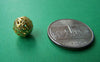 Accessories - 50 Pcs Of Gold Tone Filigree Ball Spacer Beads Size 14mm A5438