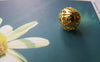 Accessories - 50 Pcs Of Gold Tone Filigree Ball Spacer Beads Size 14mm A5438