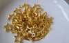 Accessories - 50 Pcs Of Gold Tone Filigree Star Frame Charms 10mm A4497
