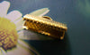 Accessories - 50 Pcs Of Gold Tone Iron Ribbon Ends Clamps Fasteners Clasps 16mm A5301