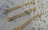 Accessories - 50 Pcs Of Gold Tone Steel Precut Extension Chain Link  3mm  A6474