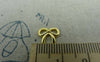 Accessories - 50 Pcs Of Gold Tone Tiny Butterfly Knot Bow Charms 8x10mm    A5903