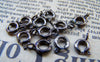 Accessories - 50 Pcs Of Gunmetal Black Brass Spring Ring Clasps 6mm A3498