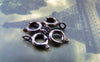 Accessories - 50 Pcs Of Gunmetal Black Brass Spring Ring Clasps 6mm A3498
