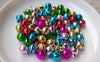 Accessories - 50 Pcs Of Metal Painted Bell Charms Mixed Color 6mm A3856