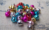 Accessories - 50 Pcs Of Metal Painted Bell Charms Mixed Color 6mm A3856
