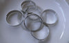 Accessories - 50 Pcs Of Platinum White Gold Tone Adjustable Ring Bases With 8mm Pad A7659