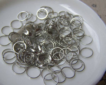 Accessories - 50 Pcs Of Platinum White Gold Tone Brass Seamless Rings 8mm A2136