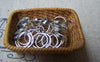 Accessories - 50 Pcs Of Platinum White Gold Tone Brass Seamless Rings 8mm A2136