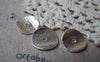 Accessories - 50 Pcs Of Silver Tone Brass Curved Round Potato Chip Spacer Disc Beads 14x15mm A4993