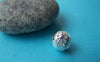 Accessories - 50 Pcs Of Silver Tone Filigree Ball Spacer Beads Size 10mm A5278