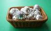 Accessories - 50 Pcs Of Silver Tone Filigree Ball Spacer Beads Size 8mm A1974