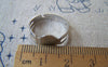 Accessories - 50 Pcs Of Silvery Gray Nickel Tone Adjustable Ring Bases With 8mm Pad A2372