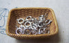 Accessories - 50 Pcs Of Silvery Gray Nickel Tone Brass Spring Ring Clasps 6mm A4883
