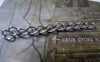 Accessories - 50 Pcs Of Silvery Gray Nickel Tone Steel Precut Extension Chain  Link  3mm A5491