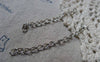 Accessories - 50 Pcs Of Silvery Gray Nickel Tone Steel Precut Extension Chain  Link   A5492