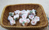 Accessories - 50 Pcs Of White Ceramic Flower Cabochon 6mm A2162