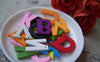 Accessories - 50 Pcs Of Wooden English Letter Alphabet Charms Assorted Color A1756