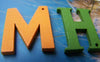 Accessories - 50 Pcs Of Wooden English Letter Alphabet Charms Assorted Color A1756