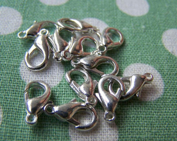 Accessories - 50 Pcs Silver Plated Parrot Lobster Clasps 12mm A960