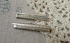 Accessories - 50 Pcs Silver Tone Ribbon Ends Clamps Fasteners Clasps 35mm  A6170