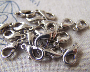 Accessories - 50 Pcs Silvery Gray Nickel Tone Lobster Clasp 10mm A4135