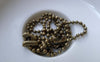 Accessories - 50 Strands Of 4.5" Inch Antique Bronze Iron Bead Ball Chain Necklaces Connectors Included Size 2.4mm A7805