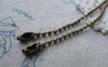 Accessories - 50 Strands Of 4.5" Inch Antique Bronze Iron Bead Ball Chain Necklaces Connectors Included Size 2.4mm A7805