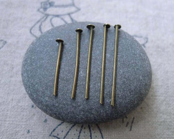 Accessories - 500 Pcs Antique Bronze Iron Standard Headpins Various Sizes Available