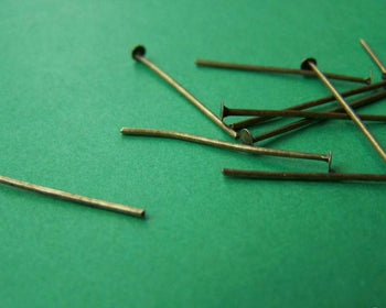 Accessories - 500 Pcs Of Antique Bronze Headpins 24mm--- 20gauge A3256