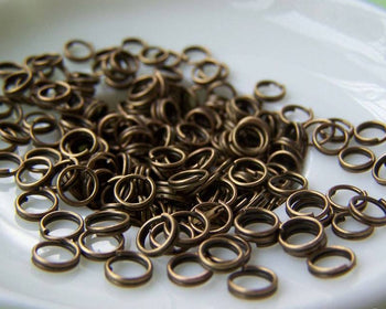 Accessories - 500 Pcs Of Antique Bronze Iron Split Rings 5mm A2391