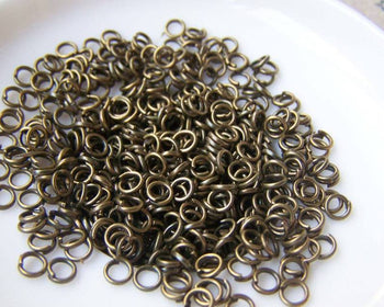 Accessories - 500 Pcs Of Antique Bronze Jump Rings 4mm 22gauge A1727