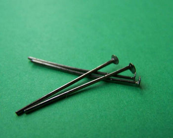 Accessories - 500 Pcs Of Black Gunmetal Steel Iron Headpins 26mm 20gauge A3252