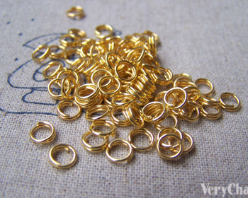 Accessories - 500 Pcs Of Gold Tone Split Rings 5mm A3304