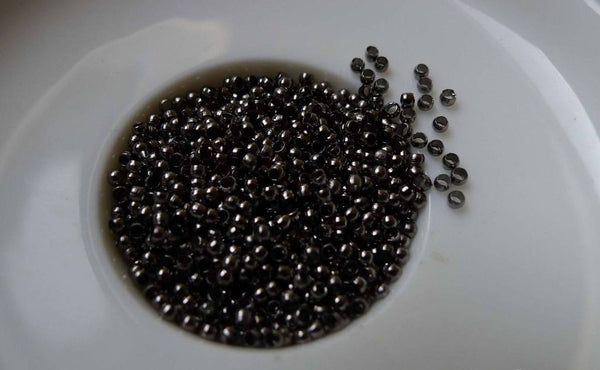 Accessories - 500 Pcs Of Gunmetal Black Brass Crimp Beads 2mm A5672