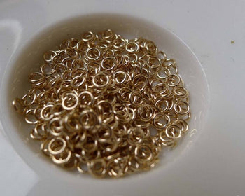 Accessories - 500 Pcs Of KC Gold Plated Jump Rings Size 3mm 25gauge A6067
