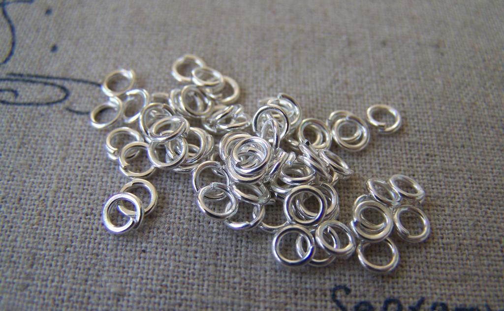 Accessories - 500 Pcs Of Silver Tone Iron Jump Rings  4mm 22gauge A2342
