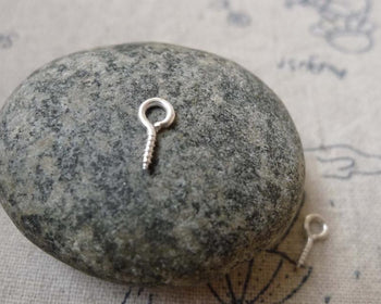 Accessories - 500 Pcs Of Silver Tone Mini Screw Eye Pins 4x8mm -------- 19 Gauge A6036