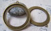 Accessories - 50mm Cabochon Pendant Tray Antique Bronze Round Base Settings Set Of 6 Pcs  A5744